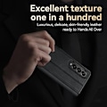 Miniatyrbillede 3 af 5: Til Samsung Galaxy Z Fold2 / W21 Sulada All-inclusive Magnetisk Snap Flip Læder Mobiltelefon Etui Black