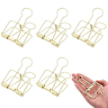 Miniatyrbillede 1 af 5: Ekstra store papirclips, hule, lange clips 3,2 cm, flere farver, store papirklemmer til kontorartikler (10 stk.) (D-V2) gold
