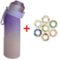 Miniatyrbillede 2 af 5: Smagstils Vandflaske Med 7 Smagspods Air Water Up Flaske Frostmat Sort 650ml Air Starter Up Sæt Vandkop Til Camping Sport Kr