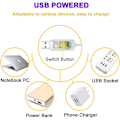 Pikkukuva 3 / 3: USB-tähtivalot, 2-pakkauksessa, kaukosäätimellä, vedenkestävät kuparivalot (lämmin valkoinen)