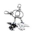Miniatyrbilde 3 av 5: 2 stk Par Metall Nøkkelring Drageshape Toothless Nøkkelring Toothless Veske Henger Gave Elsker Barn
