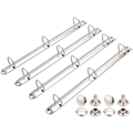 Miniatyrbilde 2 av 5: 4-pakks A4-notatbok i rustfritt stål med 3-ringsmekanisme, D-ringer, løsbladsbinding, ryggkam, for arrangører og planleggere