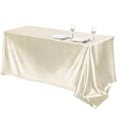 Miniatyrbillede 1 af 5: Banquet Bryllups Scene Dugt Solid Farve Rektangulær Glansfuld Satin Dug Co