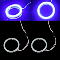 Miniatyrbillede 2 af 5: 2 stk. 90mm Cob Angel Eyes Canbus Led Angel Eyes Ringlys DRL til DC