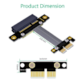 Miniatyrbild 2 av 4: Pcie Pci Express 4x till 1x förlängningskabel Pci-e 1x till 4x förlängningskablar 180 graders vertikal förlängning