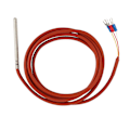 Miniatyrbilde 4 av 5: PT100 RTD Temperatursensor 6mmx80mm Klasse B 2M Silikongelbelagt Ledning Motstand Pt 100 Rustfri