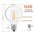 Pikkukuva 3 / 4: 20 kpl G40 LED-vaihtolamppuja E12-kierteellä, iskunkestäviä LED-pallolamppuja aurinkopaneelivalosarjoille