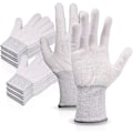 Miniatyrbillede 1 af 4: 6 Par Nylon Handsker Hvide Arbejds Handsker, Strækbare Fuldfinger Arbejds Handsker