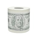 Pikkukuva 2 / 4: 100 dollaria - Yksi sata dollaria seteli wc-paperirulla + 1 miljoona dollaria seteli