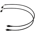 Pikkukuva 1 / 5: (2 kpl) 50 cm 5-nastainen emolevyn naarasliitin Micro-USB-urossovitin Dupont-jatkokaapeli (5-nastainen/