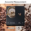 Miniatyrbild 5 av 5: Digital kaffevåg med timer LED-skärm Espresso USB 3 kg Max.vikt 0,1 g Hög precision Mäter i Oz/ml/g Köksvåg