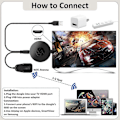 Miniatyrbillede 3 af 5: Trådløs HDMI Display Dongle Adapter, Plug and Play 1080P 4K WiFi Trådløs Display Adapter, Streaming af Video og Lyd til TV/Projektor/Skærm fra Pad