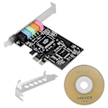 Miniatyrbillede 3 af 5: PCIe Lydkort 5.1, PCI Express Surround Kort 3D Stereo Lyd med Høj Lydkvalitet PC Lyd