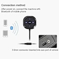 Miniatyrbild 4 av 5: Bluetooth-bilsats Bluetooth-mottagare, Bluetooth handsfree-ljudadapter inbyggd mikrofon luftventilklämma, 2.1A USB-billaddare