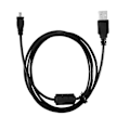 Miniatyrbillede 1 af 5: Sort USB 2.0 A til 8-Pin Mini B Kabel m/ Ferrit - 1.5M / 59 Tommer til Nikon CoolPix P90