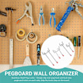 Pikkukuva 5 / 5: 228 kpl Pegboard-koukkusarja metallikoukuilla, Pegboard-laatikoilla, Peg-lukoilla järjestämiseen