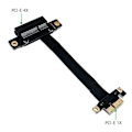 Miniatyrbild 3 av 4: Pcie Pci Express 4x till 1x förlängningskabel Pci-e 1x till 4x förlängningskablar 180 graders vertikal förlängning