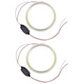 Miniatyrbillede 1 af 5: 2 stk. 90mm Cob Angel Eyes Canbus Led Angel Eyes Ringlys DRL til DC