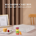 Miniatyrbillede 2 af 5: Klar PET Lukkelige Franske Macaron Opbevaringsbakker - Pakke med 4 sæt
