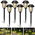 Miniatyrbilde 1 av 5: 6 stk. Solcellelamper Utendørs Hage Tungsten Solcellelamper Utendørs Med Varmt Hvitt Lys, Ip65 Vanntett Automatisk På/av Solcellelamper Utendørs For Plen, P