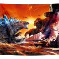 Miniatyrbild 1 av 5: Godzilla Gobeläng Väggbonad Väggdekoration Godzilla Vs Kong Of The Monsters Tema Bakgrund Festtillbehör Gobeläng För Pojkar Gåvor Hem Sovrum Vardagsrum