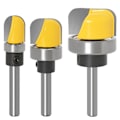 Miniatyrbillede 1 af 5: 3 stk. 6mm 1/4 1/2 tommer 3/4 tommer 1-1/8 tommer Diameter Skål & Bakke Skabelon Fræser Bit Træskæring Værktøj Ro