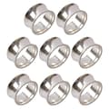 8 stycken servettringar i zinklegering, utsökta servetspännen (silver)