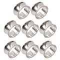 Miniatyrbillede 1 af 5: 8 stk. Zink Legering Perle Servietring Delikat Serviet Spænde (Sølv)
