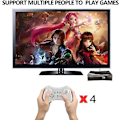 Miniatyrbild 5 av 5: Pro-kontroller för Wii U, Ead trådlös handkontroll för Nintendo Wii U Dual Analog Game Remote Joystick (vit)