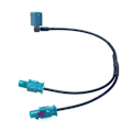 Miniatyrbillede 2 af 3: Dual-han Fakra Y-splitter til Hun Fakra Antenne Adapterkabel Til