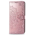 Miniatyrbillede 2 af 5: Etui til Realme 7 Pro Læder Pung Cover Emboss Mandala Magnetisk Flip Beskyttelse Stødsikker - Rosenguld