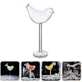 Miniatyrbilde 2 av 2: 1 Sett 4 stk. Cocktailglass i fugleform Glass Vinglass Begre (transparent) -Sy