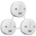 3-pack Rökdetektor och Kolmonoxiddetektor Alarm med LCD-display