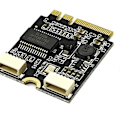 Miniatyrbillede 5 af 5: KEY A-E til USB2.0 Udvidelseskort M.2 NGFF til USB Riser-kort KEY A-E til Dobbelt Port USB2.0 Interface