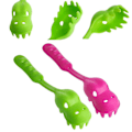 Miniatyrbilde 3 av 4: Pasta Server Dinosaur Spaghetti Serveringskje og -gaffel for Krokodille