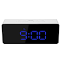 Miniatyrbild 1 av 5: Rektangulär lysande digital LED-spegelklocka larm snooze-funktion termometer