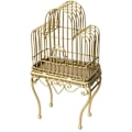 Pikkukuva 1 / 3: Nukkekoti Victorian Gold Wire Wrought Iron Lintukooppi Miniatyyri Lemmikin Tarvike