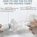 Miniatyrbillede 5 af 5: Inline CPAP-filtre, 6-pak CPAP-filtre, filtre til CPAP-maskiner, udskiftningsfilter