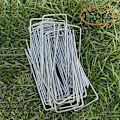 Miniatyrbillede 1 af 3: 15 ST Galvaniserede Have Landskabspinde, U-Formet Græsstof Landskabsarkitektur Pins