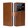Miniatyrbillede 1 af 5: Geometrisk Syet PU-Etui til Vivo X80 Pro
