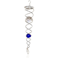 Miniatyrbilde 1 av 5: Blå Stående Kule Spiral Vindspinner Stabilisator, Dekorativ Spiral, Spiral Vindspinner, Hagedekorasjon