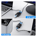Miniatyrbilde 4 av 5: USB 3.0-bryter, tosidig 2 inn 1 ut / 1 inn 2 ut USB KVM-bryter