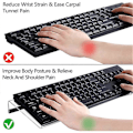 Miniatyrbillede 4 af 5: Akryl Tastaturholder, Akryl Hældende Computer Tastaturholder Klar Tastaturstativ for Ergonomisk T
