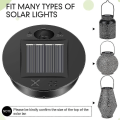Miniatyrbild 3 av 5: 6 st solcellslampor ersättning topp 7 solcellslykta delar LED solpanel lykta lock lampor för ut