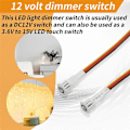 Miniatyrbilde 5 av 5: 2 stk. Touch Dimmer Bryter DC3.7V 5V 12V Trinnløs Dimmer Bryter Sensor for LED Lys, RV, Skap, Var