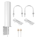 Miniatyrbillede 1 af 5: 3G 4G LTE Ekstern Antenne Udendørs med 5M Dobbelt SlIder SMA-stik til 3G 4G Router Modem