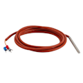 Miniatyrbilde 5 av 5: PT100 RTD Temperatursensor 6mmx80mm Klasse B 2M Silikongelbelagt Ledning Motstand Pt 100 Rustfri