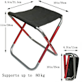 Miniatyrbillede 2 af 5: Camping Foldbar Stol Mini Udendørs Sammenklappelig Slacker Stole Sæde
