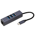 Pikkukuva 3 / 5: USB C - Ethernet -sovitin RJ45 Gigabit Ethernet -portti 4 in 1 USB C -keskitin säilytysreiällä kannettaville tietokoneille