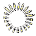 Miniatyrbillede 1 af 5: Bil LED Pærer Indvendig Kit - 20 stk Super Lyse Canbus Fejlfri Lys